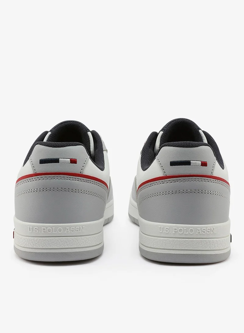 U.S. Polo Assn. white Men's White Low-Top Sneakers - Lightweight Timeless Lace-Up Style, Ideal for Casual Outings for Men | Best Price UAE